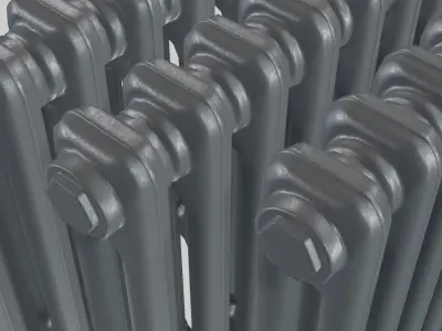 Classic Cast Iron Radiator 2C Collection 3D model
