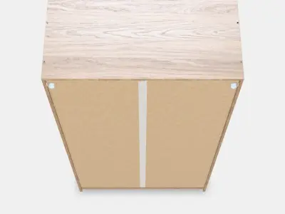 VILHATTEN Wardrobe with 2 doors and 2 drawers Low-poly 3D model
