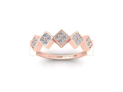 Light Weight Diamond Ring 3d Model and Render  3D print model shop