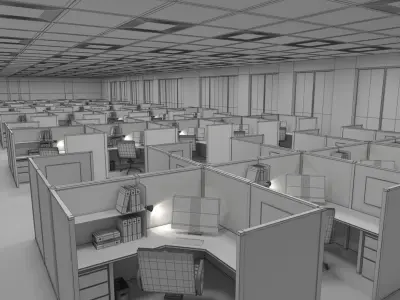 Office Interior Scene 2 3D model
