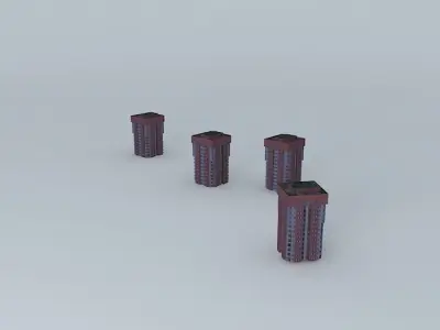 Luksio street highrisers Free 3D model