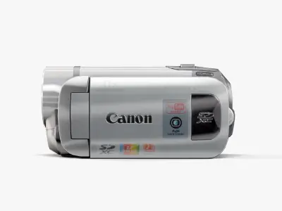 Canon FS400 Silver camcorder Low-poly 3D model