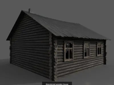 Abadoned house with furniture 3D Model Pack