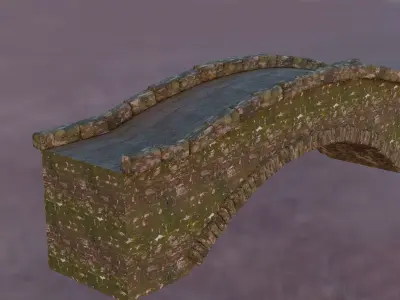 Medieval Bridge Simple Asset   Free low-poly 3D model