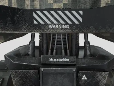 Military robot  Low-poly 3D model