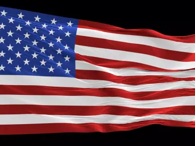 USA flag 3D model