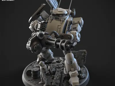 Blubbery Robot Poseable 100mm 3D print model