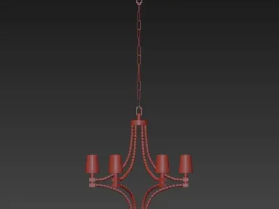 Crystal Cube Large Chandelier 3D model