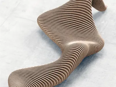 Parametric bench n6 3D model