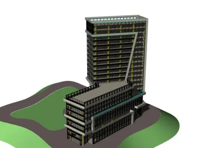 Office Building CM17 - Revit Project 3D model