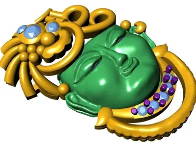 SHREENATH JEE PENDENT 3D model