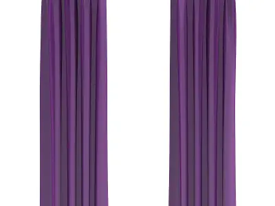 Violet Curtains 3D model