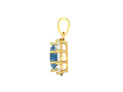 Diamond Pendant 3D print model 4
