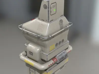 Sci-Fi Console PBR Low-poly 3D model