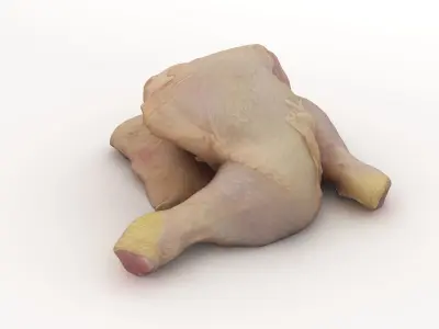Raw Chicken Leg 3D model