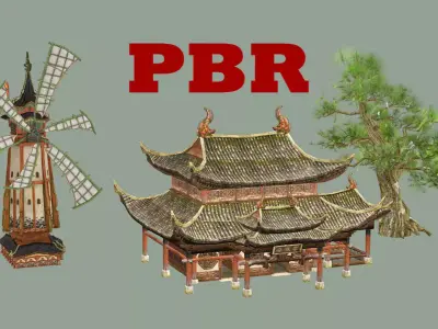Japan Asian Medieval Hut E House 3D Model Low-poly 3D model