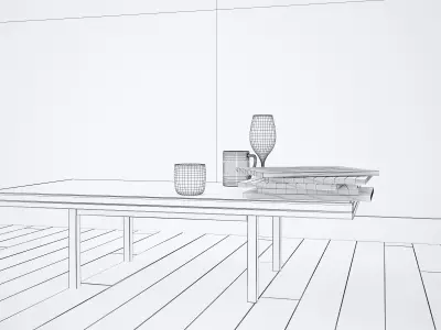 Table - Living Room Furniture 02 Low-poly 3D model