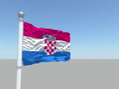 Croatia flag 3D model