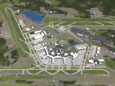 Stockholm Arlanda Airport Low-poly 3D model