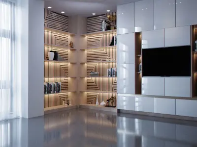 TV display cabinet 3D model