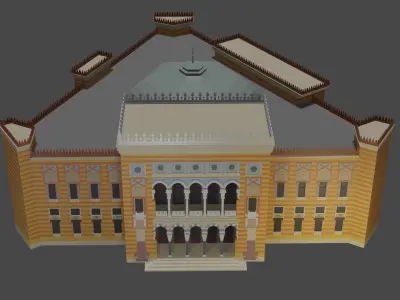 City Hall Low-poly 3D model
