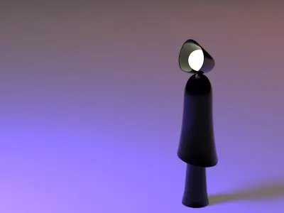 Maids standing bedside lamp 3D model