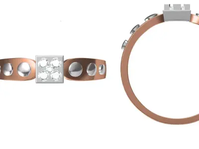 Light Weight Wedding Engagement Women Ring STL JCD Details 3D print model 26