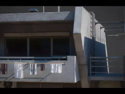 Dystopian Cyberpunk Building 3 Low-poly 3D model