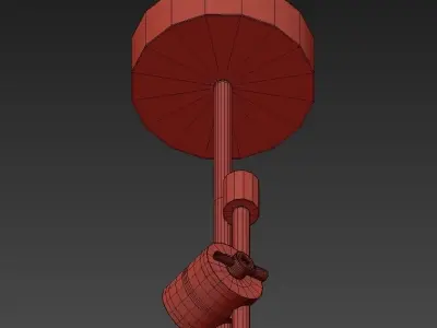 Brass Branch Chandelier 3D model
