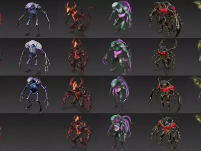 Dark Fantasy Monster Variants Mega Pack 3D model