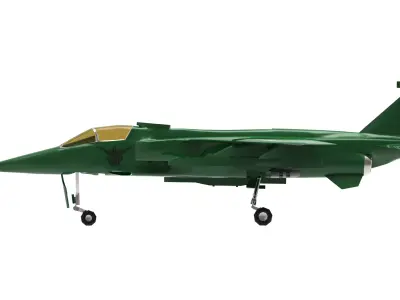 The SEPECAT Jaguar  Low-poly 3D model