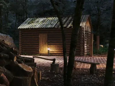 Forest Cabin 3D model