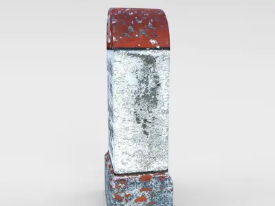 Low Poly Milestone monument Low-poly 3D model