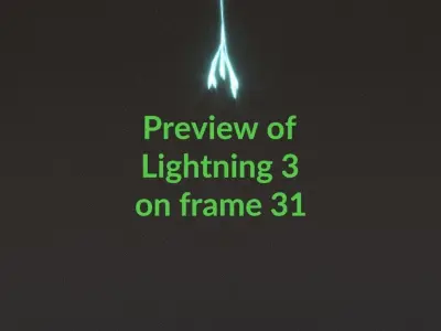 Animated Lightning v3 Low-poly 3D model