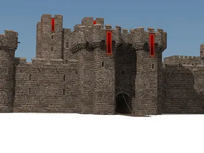 Medieval Castle 3D model 22