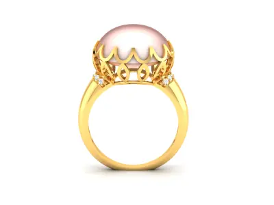 Women Ring  Render 3dm STL OBJ FBX Details 3D print model 52