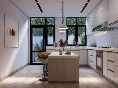 Modern Kitchen Free 3D model
