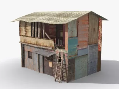 Slum x2 Low-poly 3D model purchase