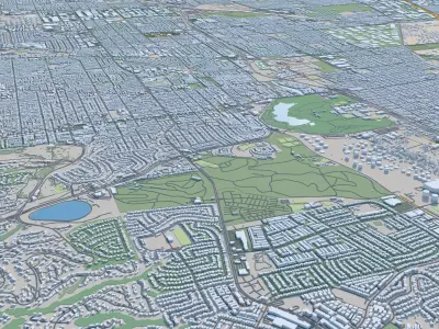 Los Angeles City in California USA 2025 3D model