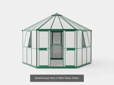 Collection of Greenhouse Hera 2 9000 Glass - 3 Models 3D Model Pack