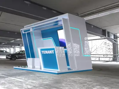 Exhibition Booth Stand Stall Trade Show 3D model 3x2 3D model