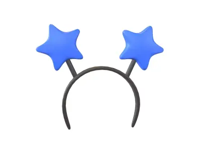 Star Headband v1 005 Low-poly 3D model