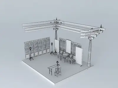 A Study Room in Chinese Style Free 3D model