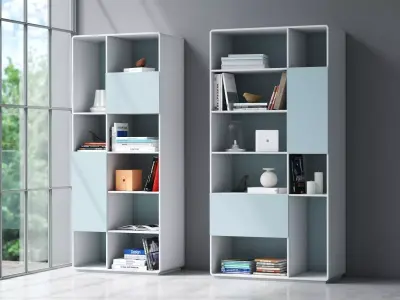 Loop D Bookcases 3D model
