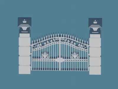 Medieval Castle Gate 3D print model