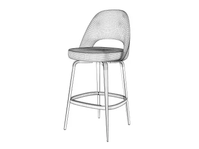 Saarinen Executive Bar and Counter Stool 3D model