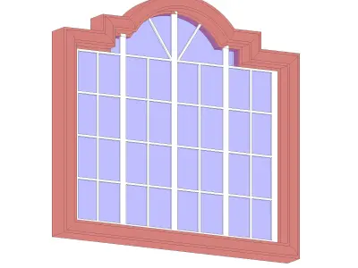 Colonial style casement window 3D model