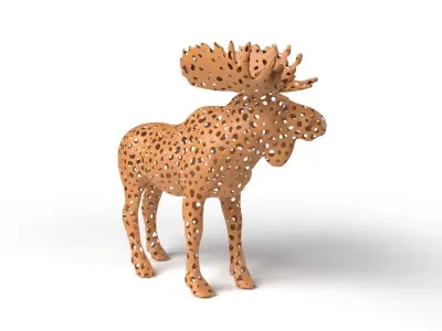 MooseII Voronoi Low-poly 3D model