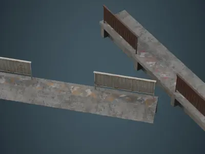 Industrial Platform 2B Low-poly 3D model