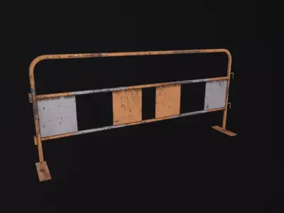 Crowd Barrier 3D Model Low-poly 3D model